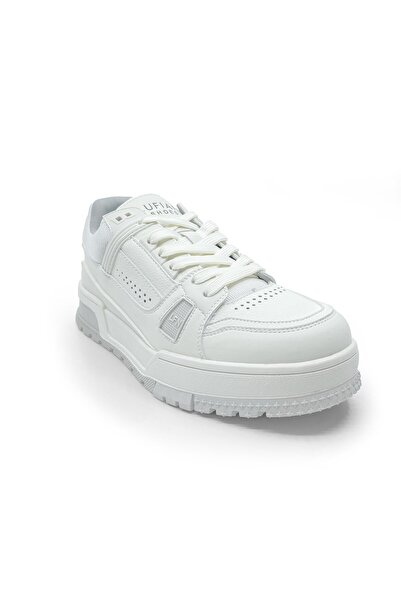 Lufian Hakiki Deri Bağcıklı Erkek Sneaker Günlük Ayakkabı Beyaz