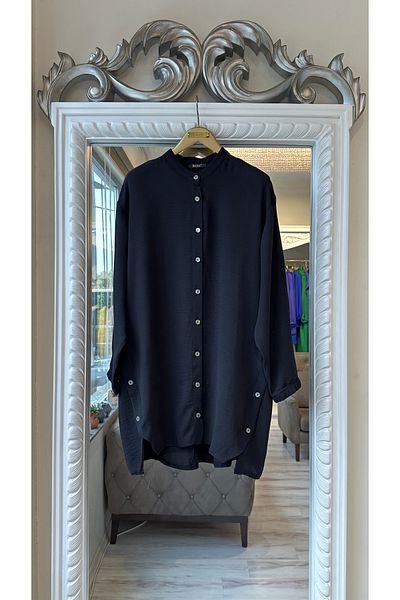 Invee Cămașă neagră de jazz INVEE 6941 - Potrivire relaxată și design elegant