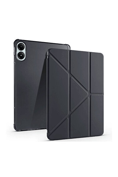 Fuchsia Redmi Pad Pro 12.1 Xiaomi Uyumlu Tablet Kılıf Kalem Bölmeli Uyku Modlu Standlı Trifolding Kılıf