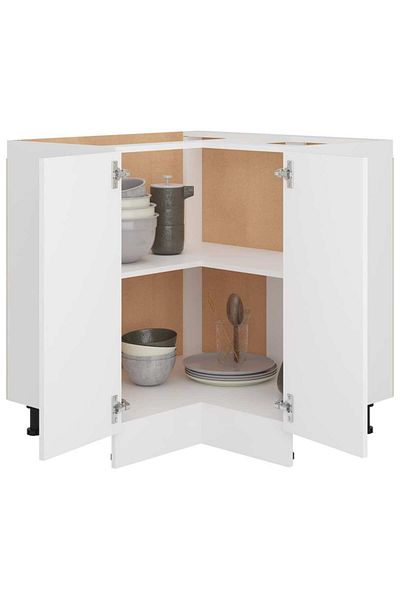 vidaxl Corner Bottom Cabinet White 75.5x75.5x80.5 cm Engineered Wood