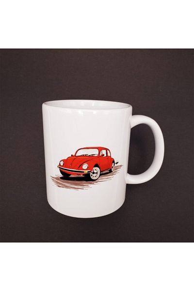 evimdeyokyok Red Vosvos Printed Mug