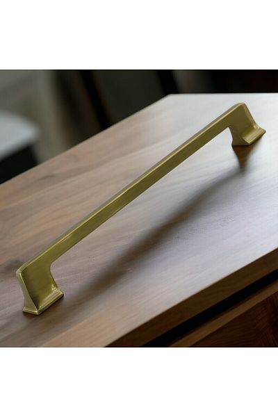 Badem10 Gediz Metal Mâner Galben Antic 224 Mm Mobilier Bucătărie Sertar Dulap Dulap Ușă Mânere Mâner