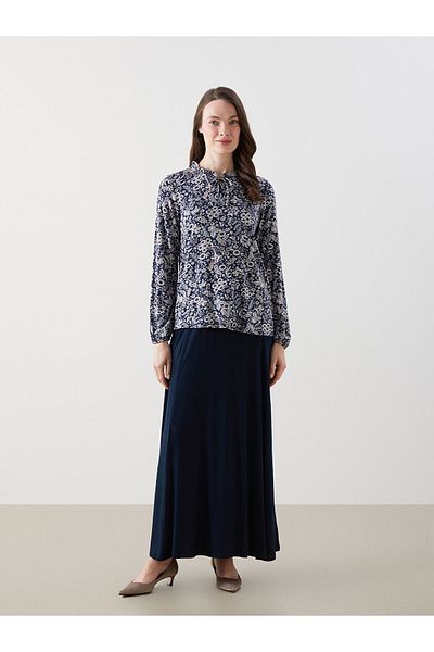LC Waikiki Women's Blouse with Tie-Down Collar Flower