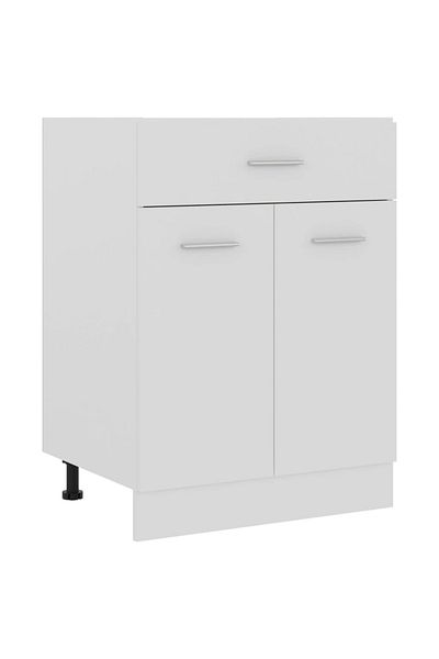 vidaxl Drawer Bottom Cabinet White 60x46x81.5 cm Engineered Wood