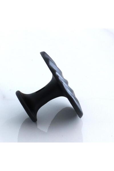 Badem10 10 Pcs Wave Button Matte Black Furniture Kitchen Drawer Cabinet Cupboard Cover Metal Handle Handle Handles