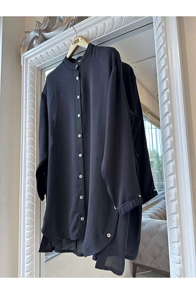 Invee Cămașă neagră de jazz INVEE 6941 - Potrivire relaxată și design elegant