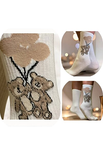 ROKH TEDDY ayıcıklı kadın hediyelik bambu çorap