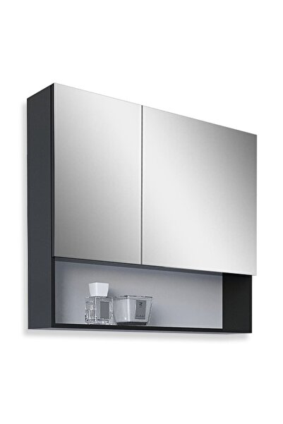TETA HOME Batum 80 Cm Mdf Banyo Aynalı Üst Dolap