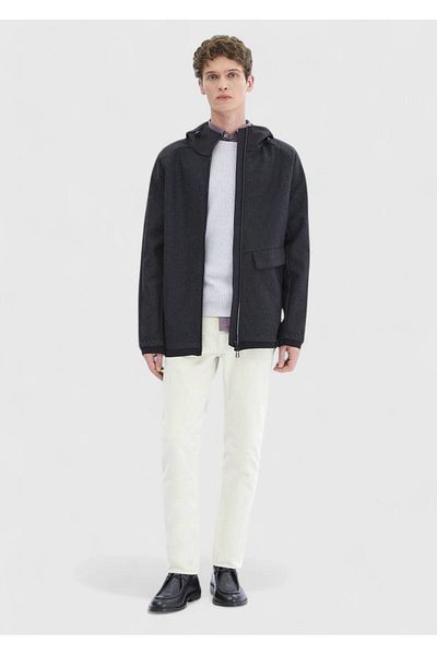 Ramsey Dark Grey Weaving Coat