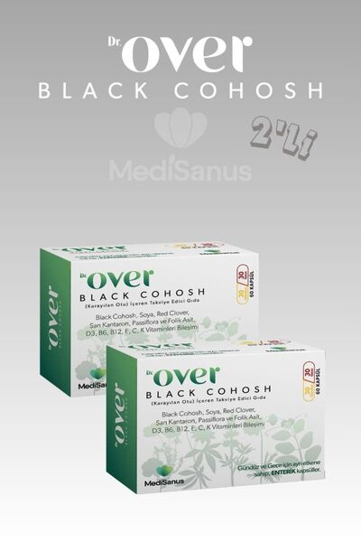 Dr over Black Cohosh, Karayılan Otu, Soya, Red Clover, Sarı Kantaron, Passiflora Içeren Gıda Tak. 2 Kutu