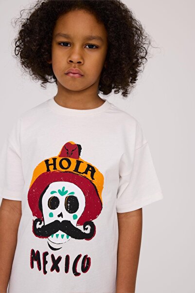 Nebbati Bg Store Boy's Ecru Tshirt