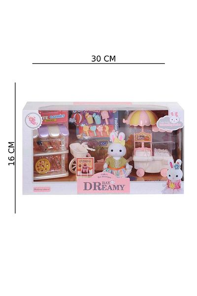 hak-iş oyuncak Mini Rabbit Family Popcorn Set