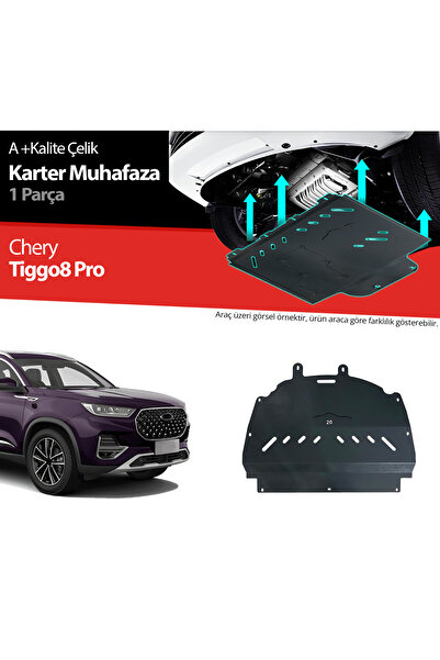 Tunax Chery Tiggo 8 Pro Çelik Karter Muhafaza Koruma 2022 2023 2024 2025