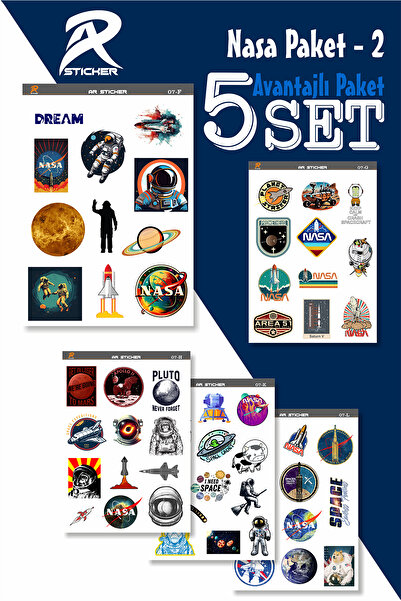 AR Sticker ناسا تحت عنوان الكمبيوتر المحمول دفتر اللوحي ملصق حزمة المزايا 2 - 5SET