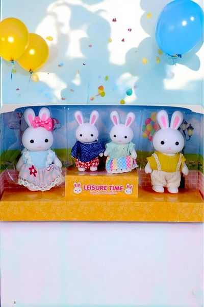 hak-iş oyuncak Mini Rabbit Family Set of 4