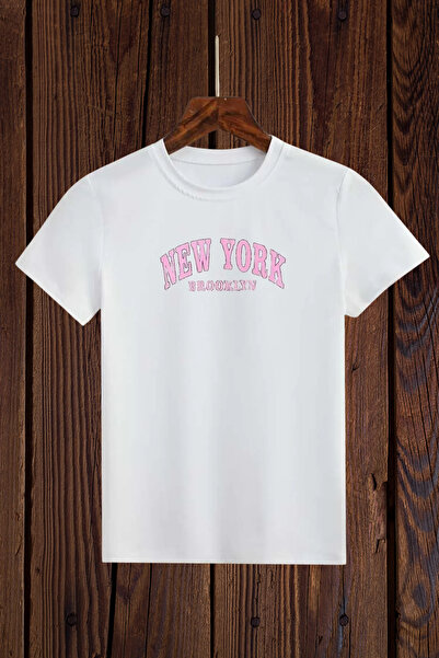 Wish BF تي شيرت بناتي مطبوع من نيويورك