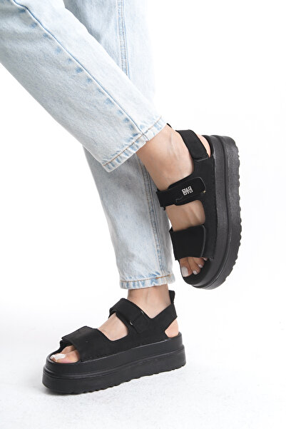 Limeo Double Strap Summer Women's Casual High Wedge Sole Sandals Shoes