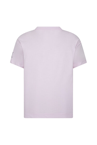 Nike Jordan Cotton Crew Neck Pale Pink Girl's T-Shirt 45D715