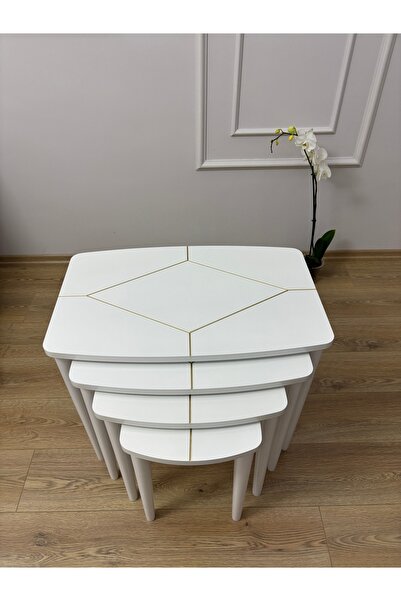 BAŞARAN CONCEPT Üst Kalite 1 .sınıf Gold Işleme Detaylı Beyaz Zigon Lake Boya...