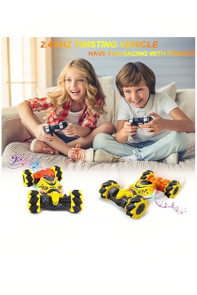 Yelajoy Remote Control Car, 2.4GHz 4WD Stunt Car, Gesture Sensor Car Toys for 6-13 yr Kids