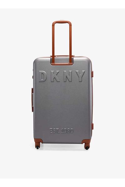 Dkny Solid Hardcase Trolley Bag With Retractable Handle 24''-m - Check-in