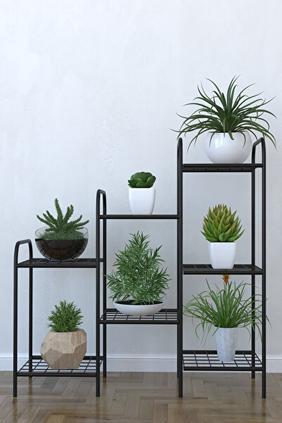 Mgr Office 7 Raflı Dekoratif Metal Saksılık, Çiçek Rafı, Çok Amaçlı Raf, Ev v...