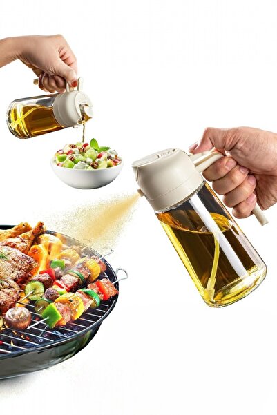 Kitchen Way Cam Sprey Yağdanlık 2'si 1 Arada Kullanım Damlatmaz Conta Başlıkl...