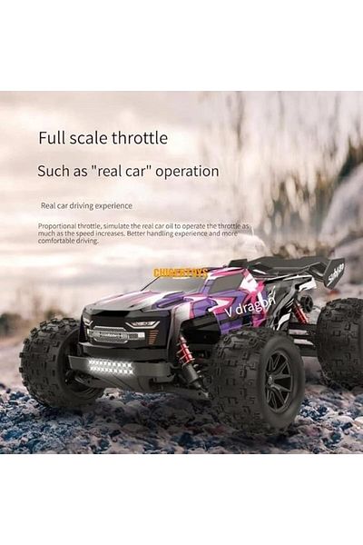 AKDC 1:16 RC Truck for Adults, 50KM/H, 4WD, 2.4GHz, 4X4 Waterproof Off-Road, Viper Purple/Pink