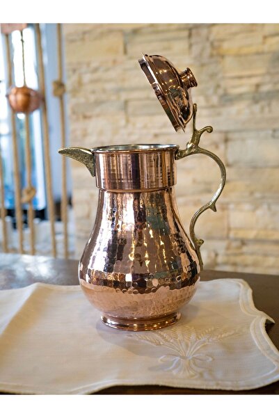 Bakır Concept Bakır Sürahi Kapaklı Model Bakır Renk