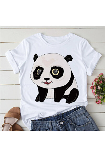 Wish BF Χαριτωμένο γυναικείο μπλουζάκι με στάμπα Panda Yoga