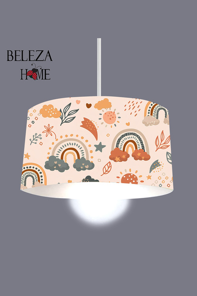 BelezaHome Bohem Gök Kuşağı Dekoratif Sarkıt Çocuk Odası Avize
