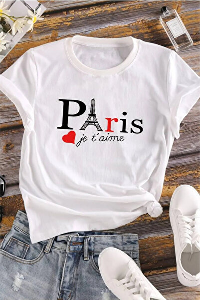 Wish BF تي شيرت نسائي منقوش من باريس