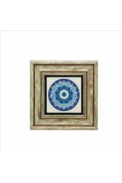 Sadrazam Pictură cu piatră naturală imprimată cu model de mărgele de ochi rău 20x20 Kd-57