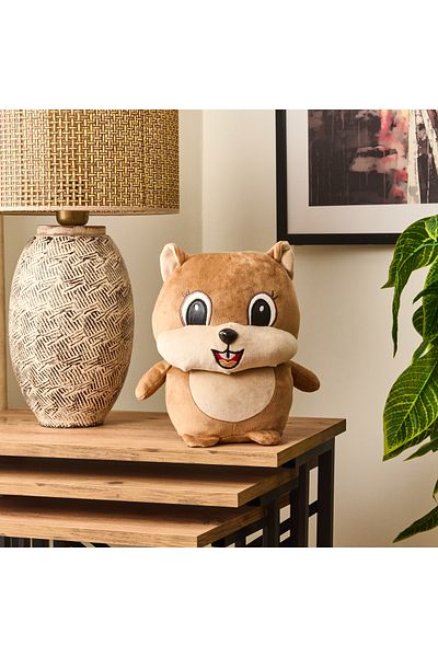 Evidea Soft Squirrel Figured Pillow - Brown - 35X20 cm