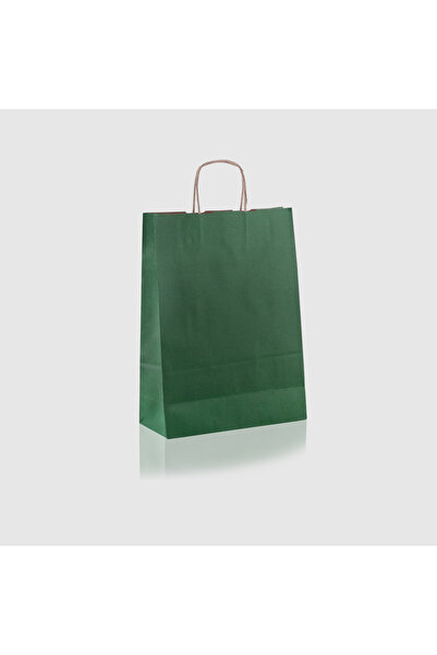 Menteşoglu Kağıtçılık Yeşil Kraft Poşet (L - BÜYÜK BOY) - 25 Adet
