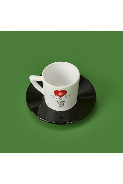 LİMBO Limbo Lmb-I02 Love Themed 2-Piece Cup Set - Colorful - 90 ml