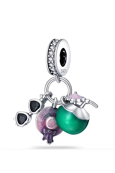 Fubena النظارات والقبعة والكوكتيل المتدلية باللون الفضي