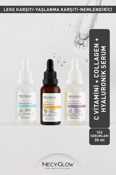 NECY GLOW LEKE KARŞITI (C VİTAMİNİ)-YAŞLANMA KARŞITI(COLLAGEN)- HYALURONİK SE...