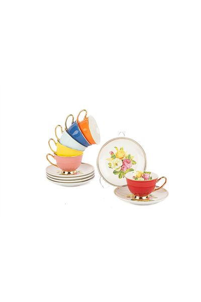 Mikasa Moor Rosarium Set of 6 Coffee Cups - 90Cc