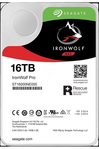 Seagate 6tb Ironwolf Pro 7200rpm 256mb Sata3 3.5" St16000ne000