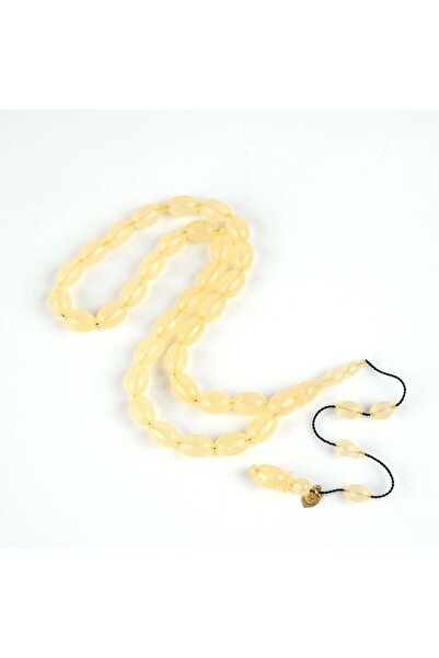 LapisDo مسبحة كاتالين بيزى 8x12 ملم - أصفر شفاف