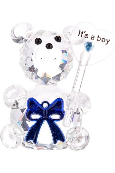 AKDC Crystal Teddy Bear, 4cm L x 6cm W x 7cm H, Transparent