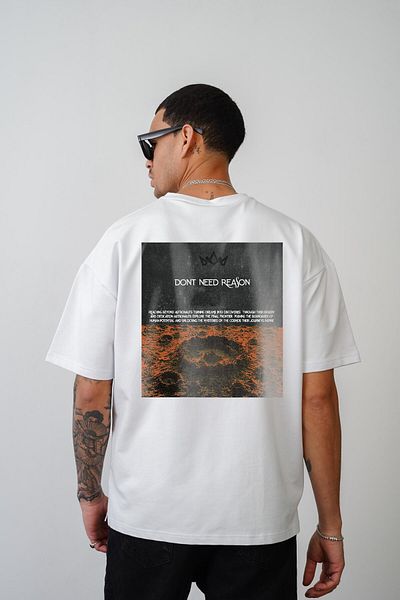 king brich Μπλουζάκι Unisex με στάμπα μεγάλου μεγέθους Dont Need Reason