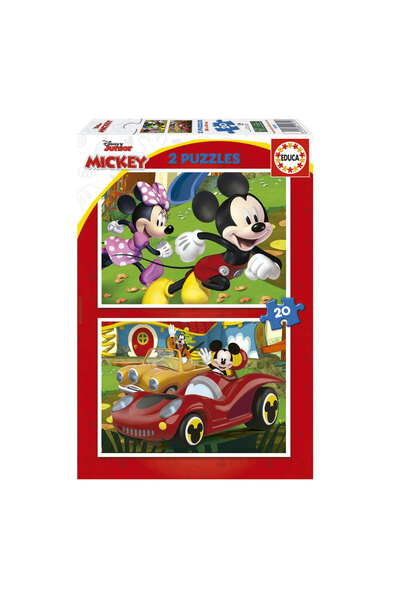 EDUCA Çocuk Puzzle 2x20 Parça Micky Mouse Fun House 19311