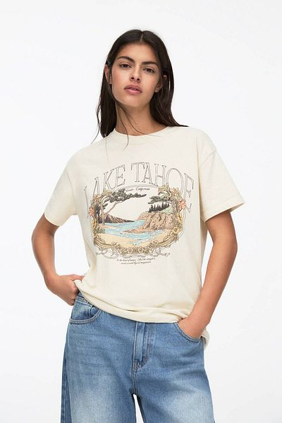 Pull & Bear Lake Tahoe T-shirt