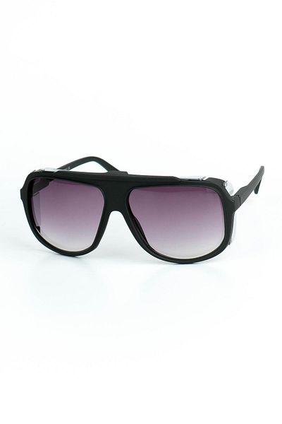 Di Caprio Women's Matte Black Uv400 Protected Oval Model Sunglasses