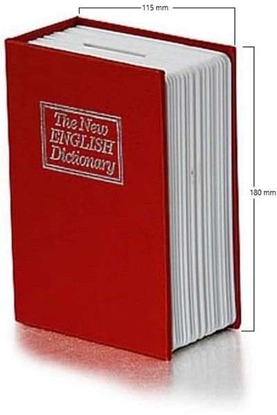 STOREMAX Mrttnca Book Looking Piggy Bank Hidden Money Safe Book Piggy Bank (Burgundy, Large) Trndymrt 10872