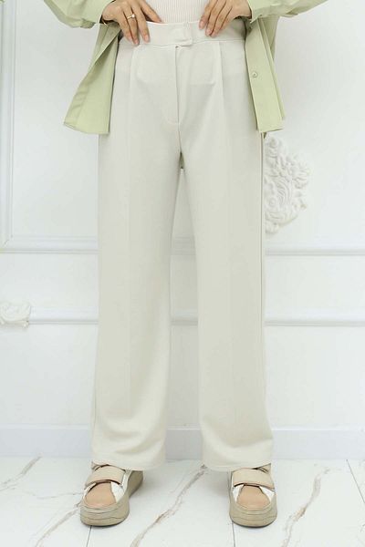 benguen Παντελόνι Palazzo Loose Leg Stone Color 3044