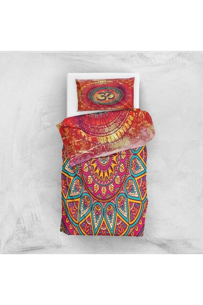 The Lucid Lab Mandala & Om Double Sided Duvet Cover Set 160 cm X 220 cm