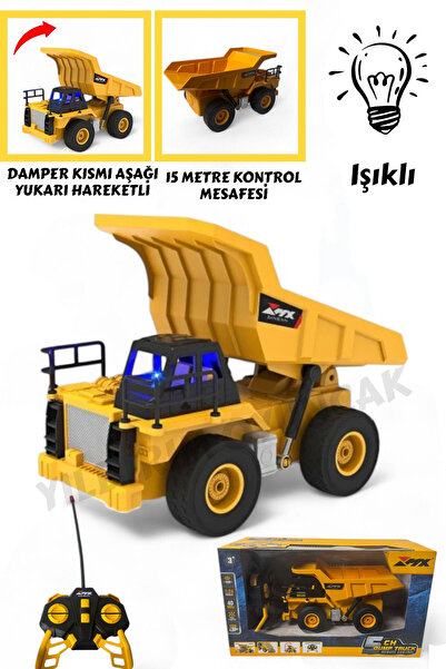 Shem Uzaktan Kumandalı Full Fonksiyon Şarjlı ışıklı damperli kamyon